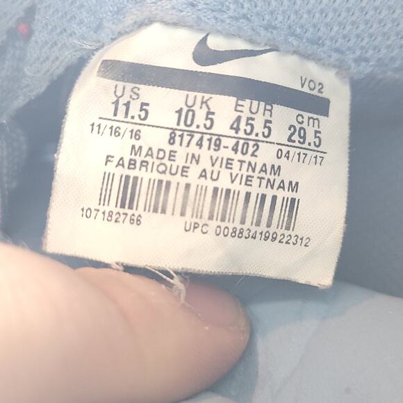 NIKE AF 1 LOW 817419-402 FLYKNIT BLUE 11 MAX 180 PRESTO 1 DUNK 90 men's 11.5 - Picture 9 of 9